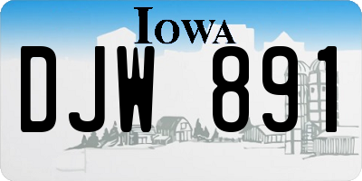 IA license plate DJW891
