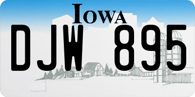 IA license plate DJW895