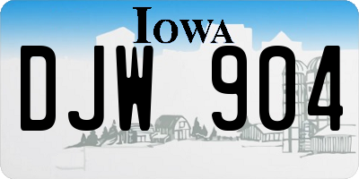 IA license plate DJW904