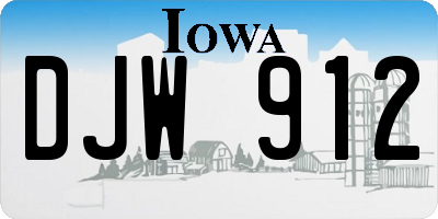 IA license plate DJW912