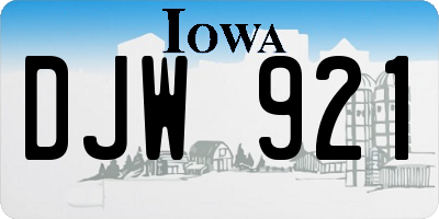 IA license plate DJW921