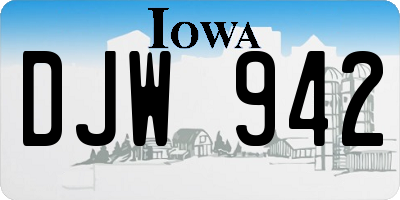 IA license plate DJW942
