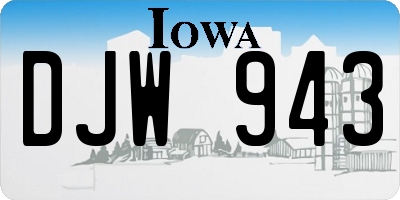 IA license plate DJW943