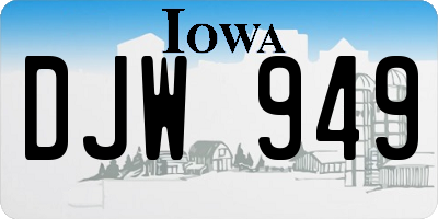 IA license plate DJW949