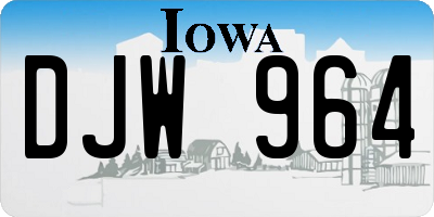 IA license plate DJW964