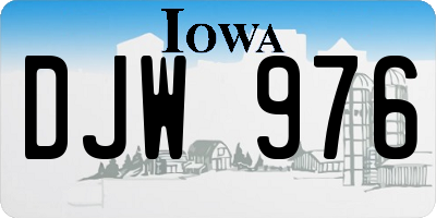 IA license plate DJW976