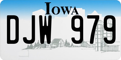 IA license plate DJW979