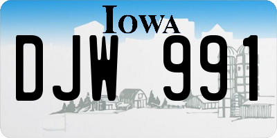 IA license plate DJW991