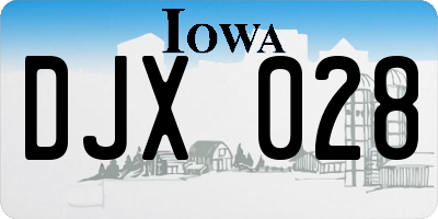 IA license plate DJX028
