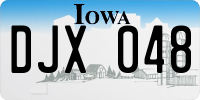 IA license plate DJX048