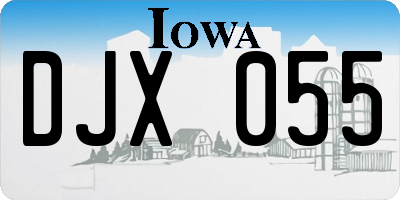 IA license plate DJX055