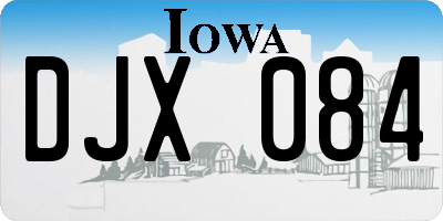 IA license plate DJX084