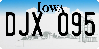 IA license plate DJX095