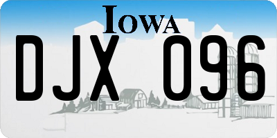 IA license plate DJX096