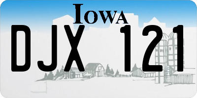 IA license plate DJX121