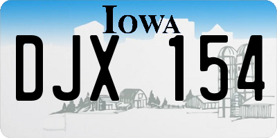 IA license plate DJX154