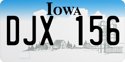 IA license plate DJX156
