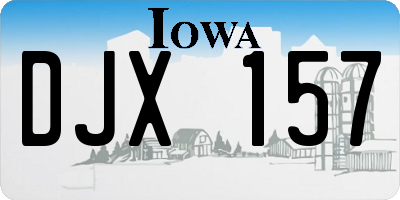 IA license plate DJX157