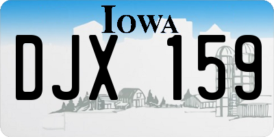 IA license plate DJX159