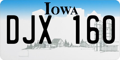 IA license plate DJX160