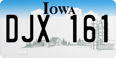 IA license plate DJX161
