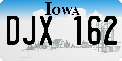 IA license plate DJX162