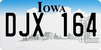 IA license plate DJX164