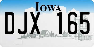 IA license plate DJX165