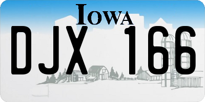 IA license plate DJX166