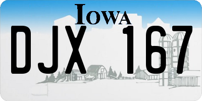 IA license plate DJX167