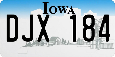 IA license plate DJX184