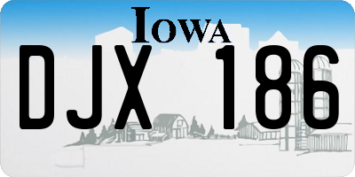 IA license plate DJX186