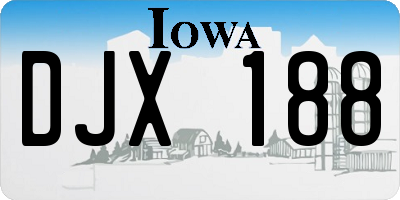 IA license plate DJX188