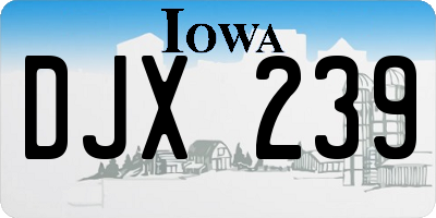 IA license plate DJX239