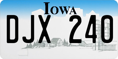 IA license plate DJX240