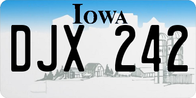 IA license plate DJX242