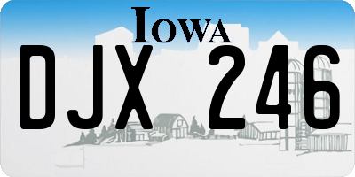IA license plate DJX246