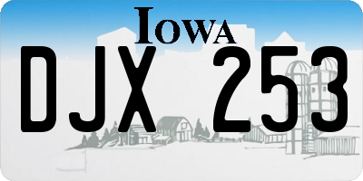 IA license plate DJX253