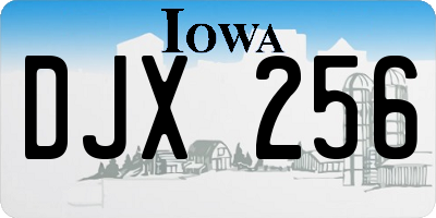 IA license plate DJX256