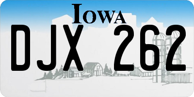 IA license plate DJX262