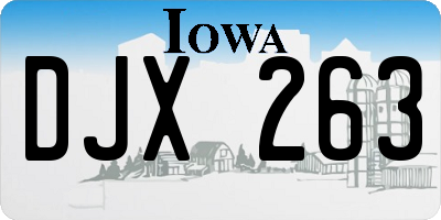 IA license plate DJX263