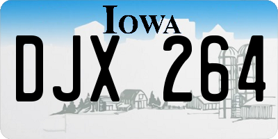 IA license plate DJX264