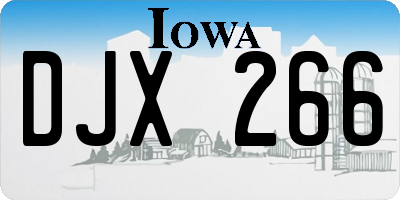 IA license plate DJX266