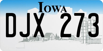 IA license plate DJX273