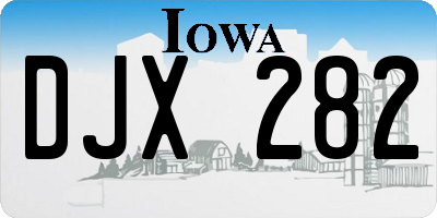 IA license plate DJX282