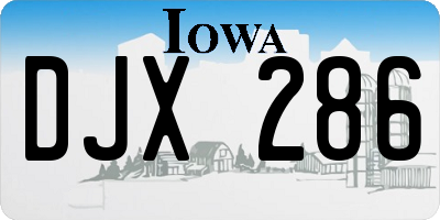 IA license plate DJX286