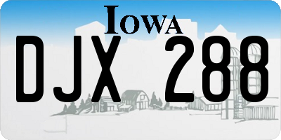IA license plate DJX288