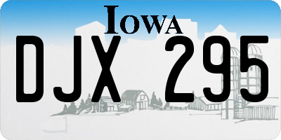 IA license plate DJX295