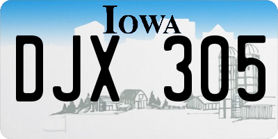 IA license plate DJX305