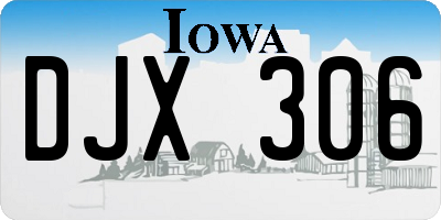 IA license plate DJX306